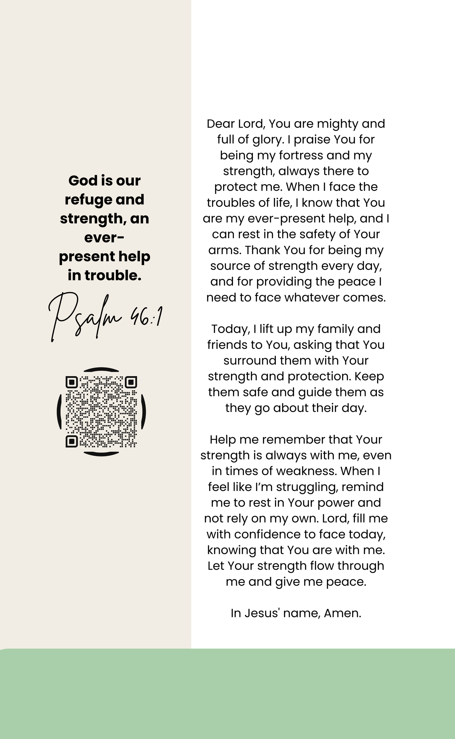 Morning Prayer Cards | 50 Cards | Mint Green, Light Brown