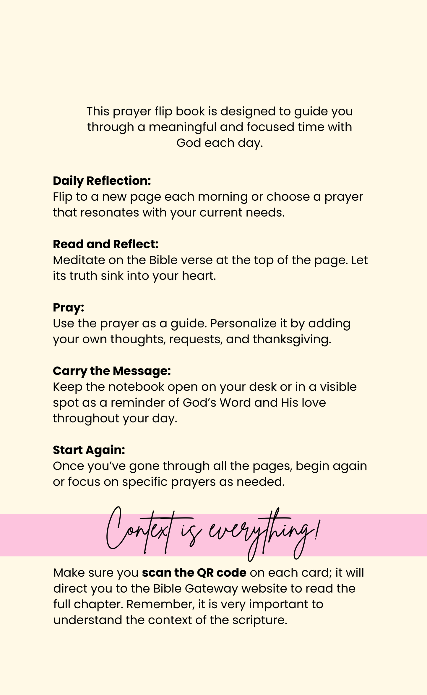 Morning Prayer Cards | 50 Cards | Pink, Orange, Blue