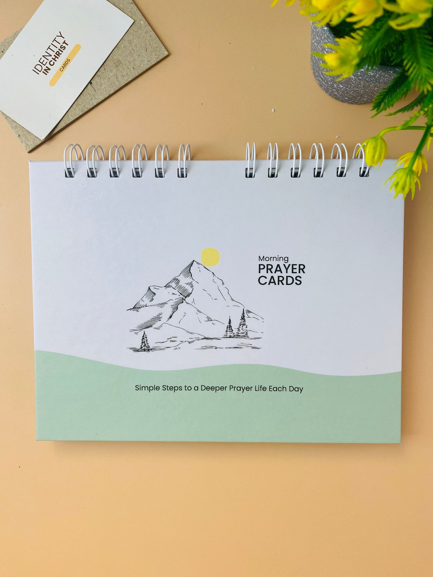 Morning Prayer Cards | 50 Cards | Mint Green, Light Brown