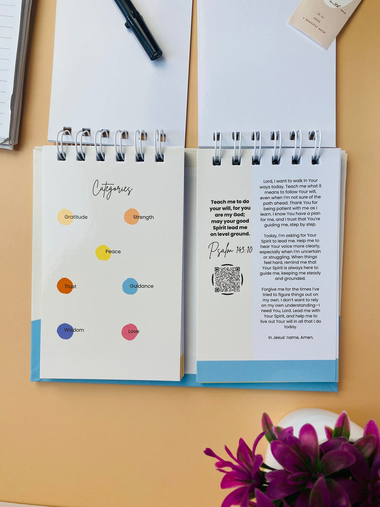 Morning Prayer Cards | 50 Cards | Pink, Orange, Blue