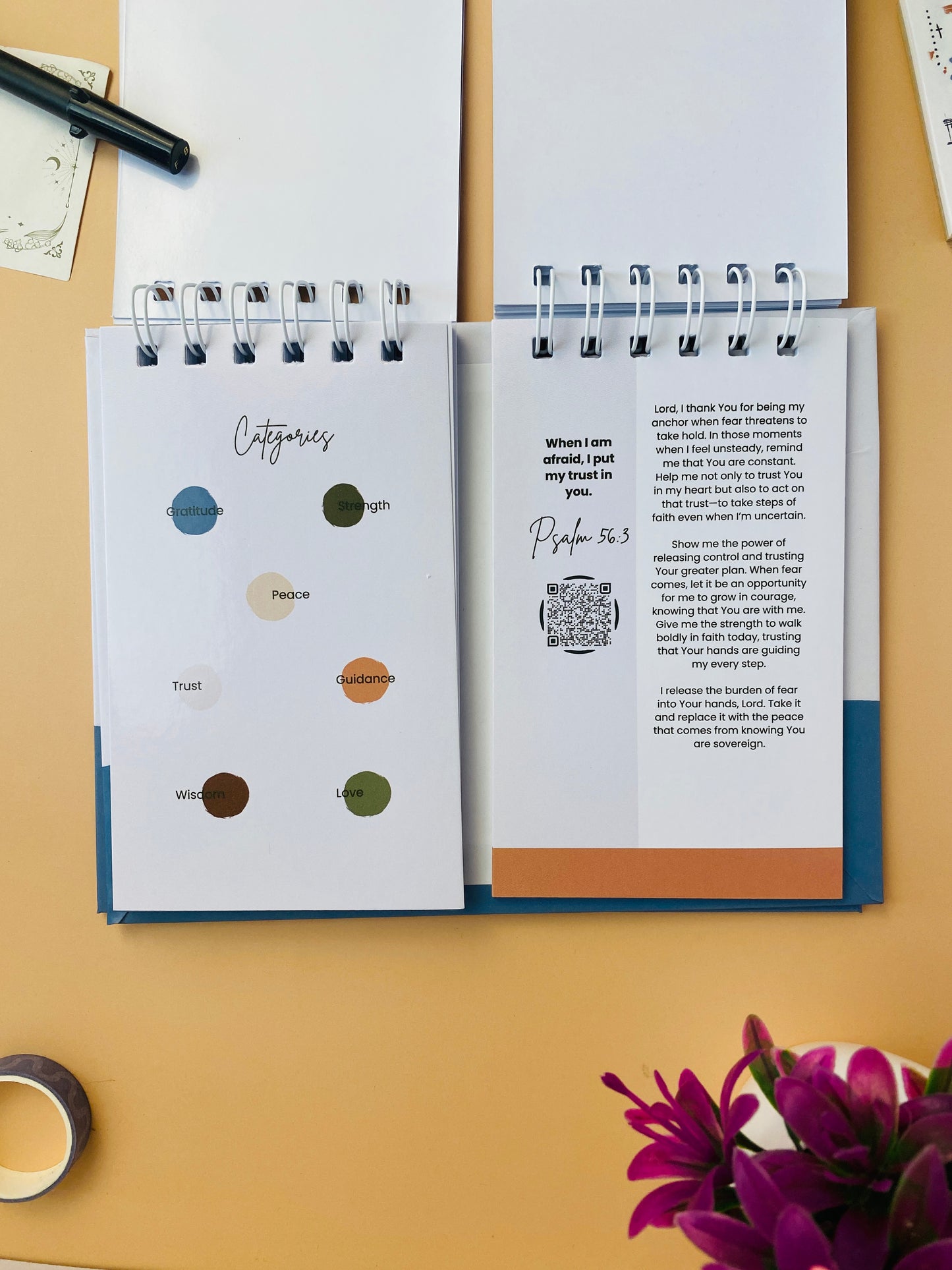 Morning Prayer Cards | 50 Cards | Greyish Blue, Moss Green