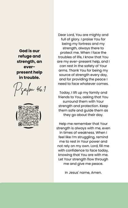 Morning Prayer Cards | 50 Cards | Mint Green, Light Brown