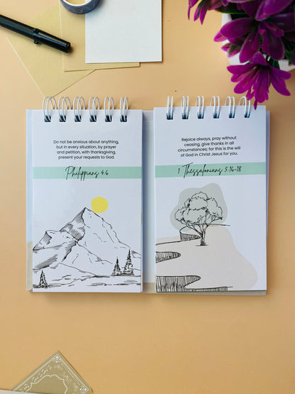 Morning Prayer Cards | 50 Cards | Mint Green, Light Brown
